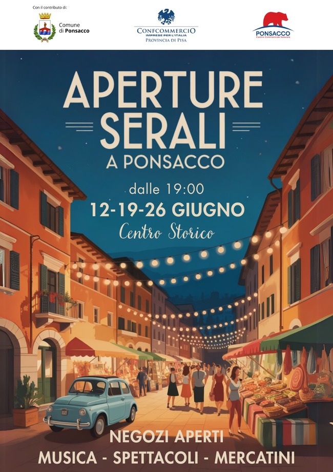 Aperture serali a Ponsacco